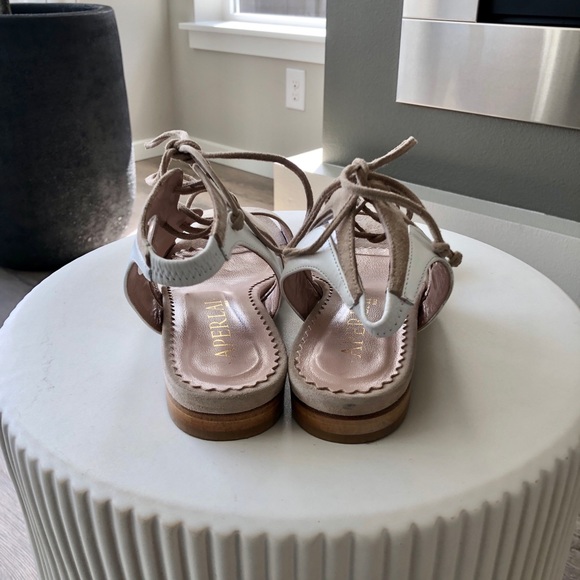 Aperlai Natural Lace-Up Open Toe Sandals - Picture 3 of 3